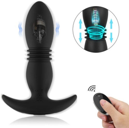 Retractable anal plug - Vibrating - Wearable - Unisex vibrator