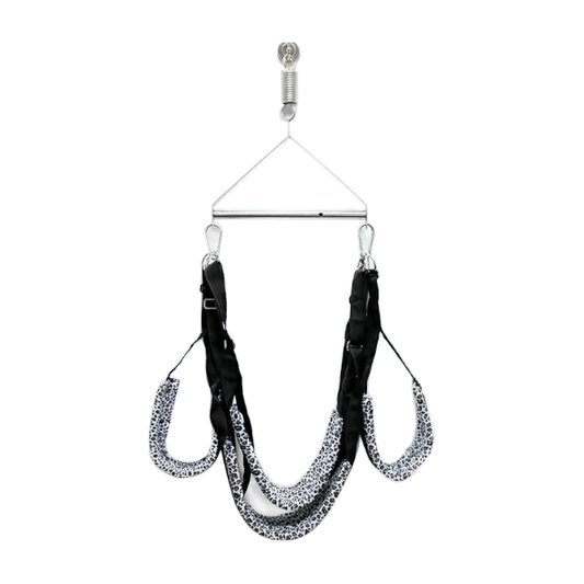 Leopard Print Swing with Stainless Steel Tripod Sex Position Harness