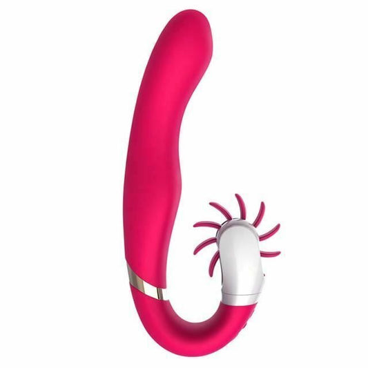 Tongue Licking Clitoris G-Spot Vibrator - Pink