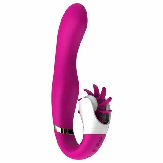Tongue Licking Clitoris G-Spot Vibrator - Purple