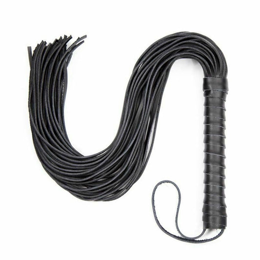 Leather Spanking Flogger - Black