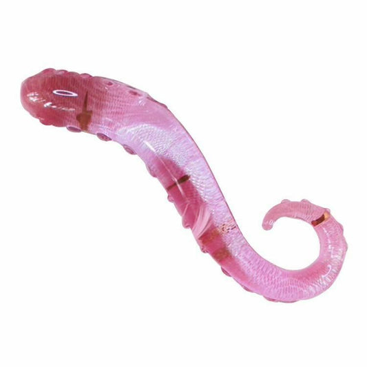 Seahorse Crystal Pink Pyrex Glass Dildo Spot Simulator Sex Toy - Pink - Small