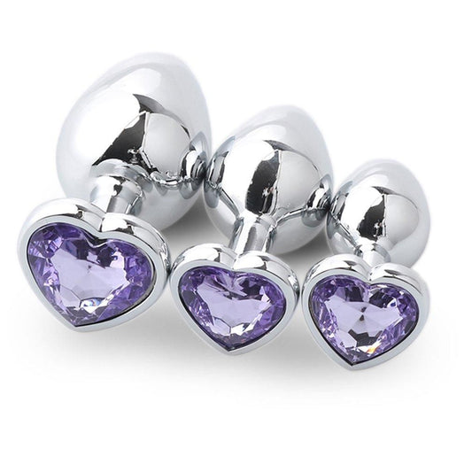 3 Piece Set Anal Plug - Light Purple