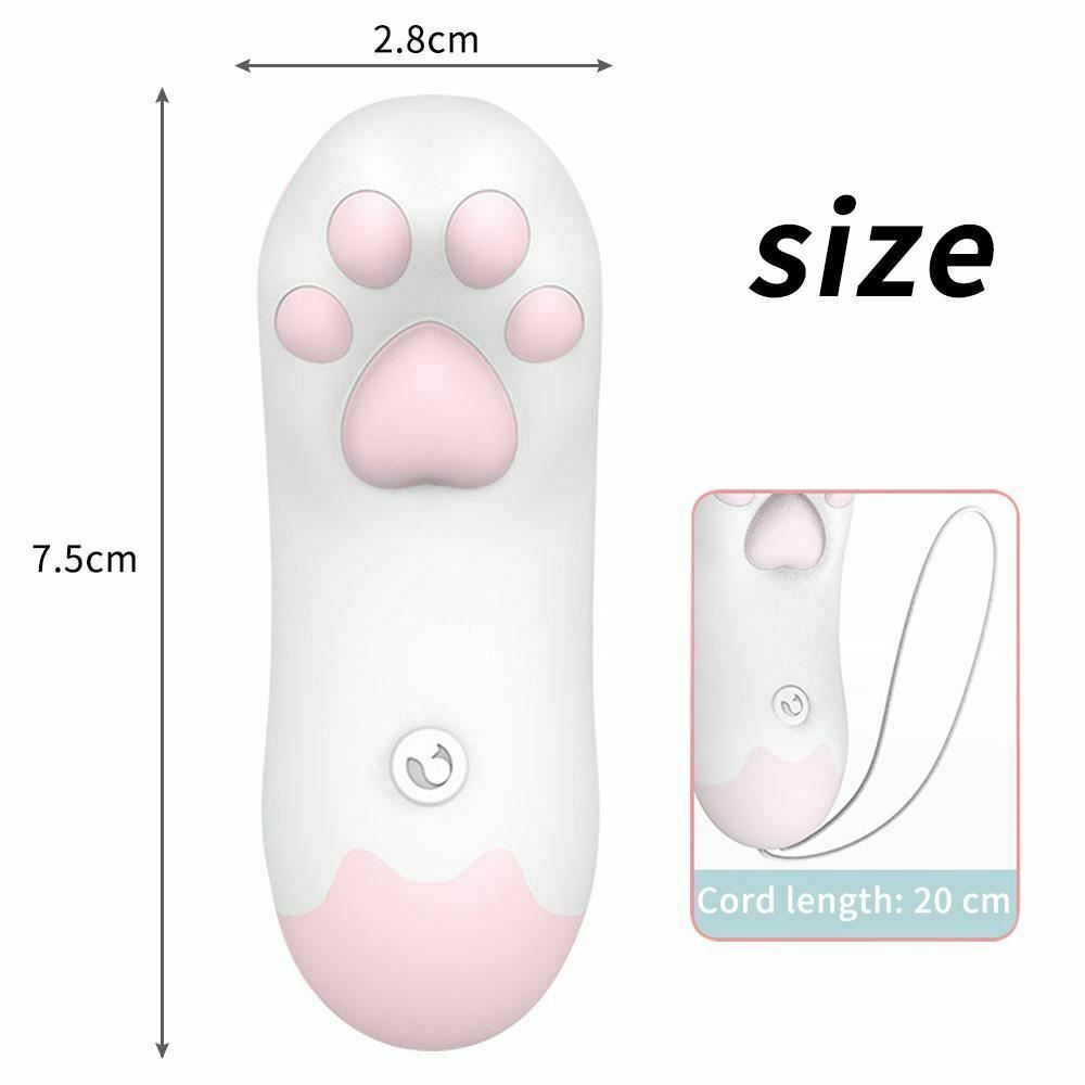 Mini Kitten Paw Jumping Egg Wearable Vibrator - Pink