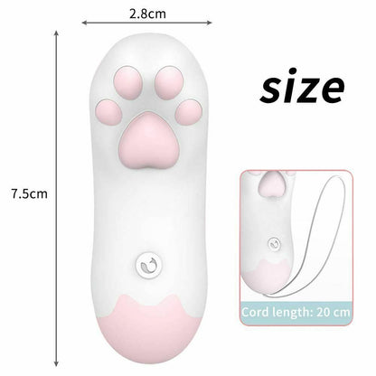 Mini Kitten Paw Jumping Egg Wearable Vibrator - Pink