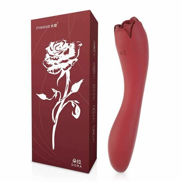 Rose Oral Licking Tongue Vibrator - Rose Red