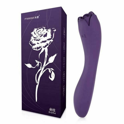 Rose Oral Licking Tongue Vibrator - Violet