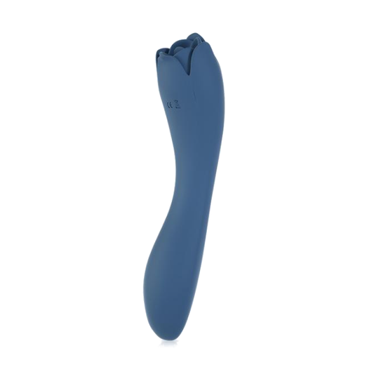 Rose Oral Licking Tongue Vibrator - Blue