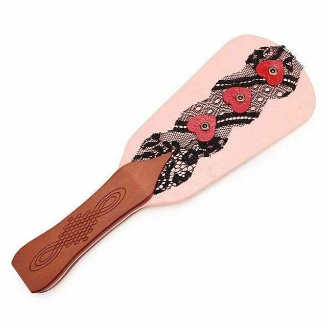 Retro Leather Spanking Paddle - Pink