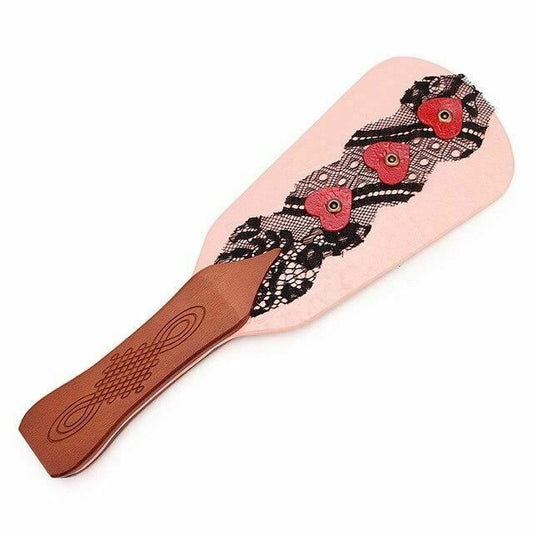 Retro Leather Spanking Paddle - Pink