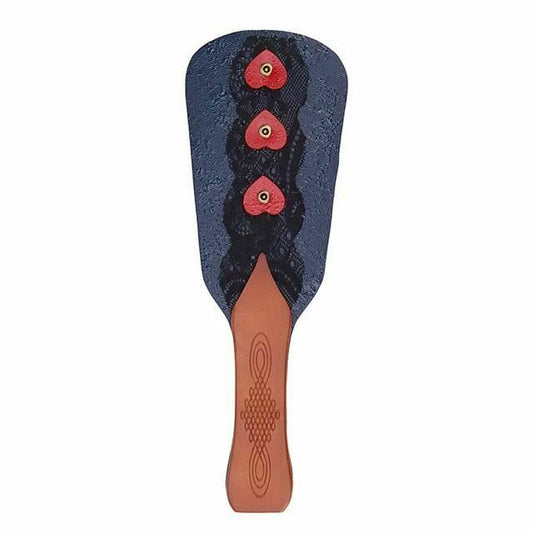 Retro Leather Spanking Paddle - Blue