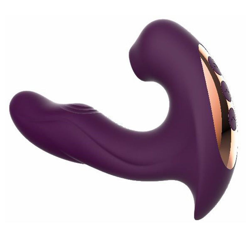 Sucking Beating Multifrequency Vibrator - Purple