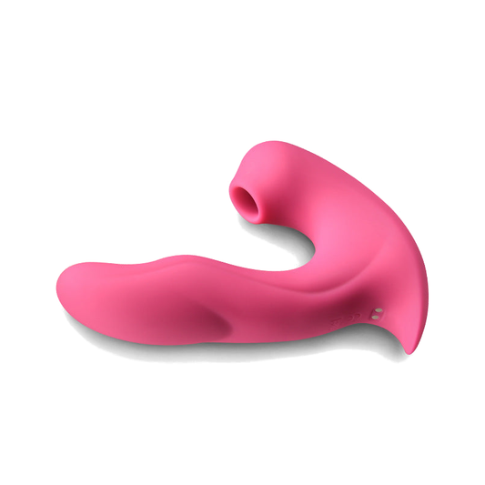 Sucking Beating Multifrequency Vibrator - Rose