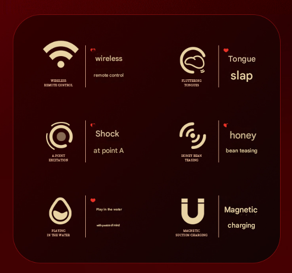 Wearable Vibrating Stimulator with Remote - Dual-Action Couples' Toy - Red
